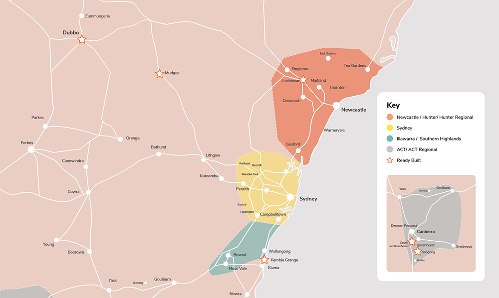 Ready built location map